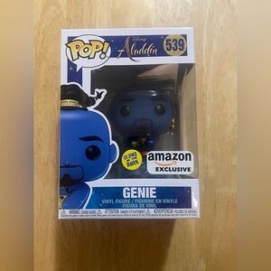 Funko Pop Disney Live Action Aladdin Genie,Glow in the Dark,#539,New,NWT
